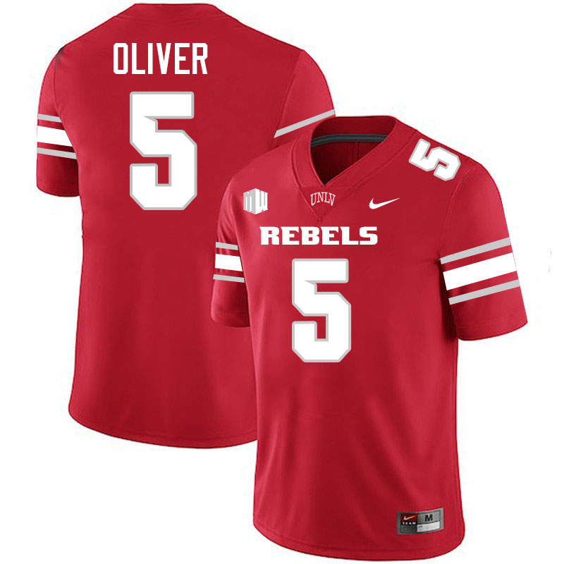 UNLV Rebels #5 Cameron Oliver Jersey Football College Uniforms,Apparels-Scarlet